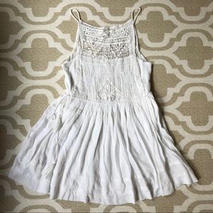 Lulu’s xs boho white mini dress